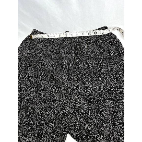 Vintage Josie Pull On Palazzo Pants Size M Black Flowy Boho Minimalist Wide Leg - Picture 9 of 11